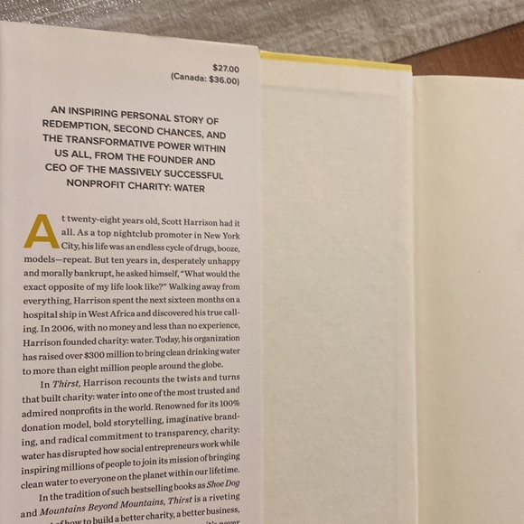 Water Thirst Book by Scott Harrison Social Justice Activism - Picture 2 of 5